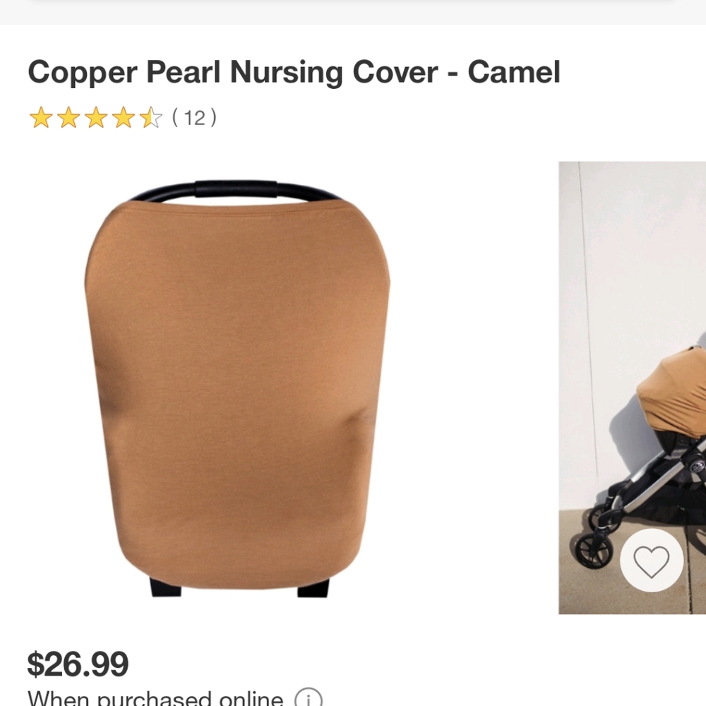 Copper Pearl Nursing Cover / Car Seat Cover